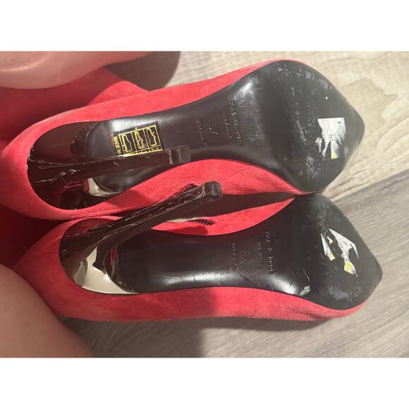 Rag & Bone Wes Suede Stiletto Boots TeaBerry GUC Size 7 - Picture 7 of 8